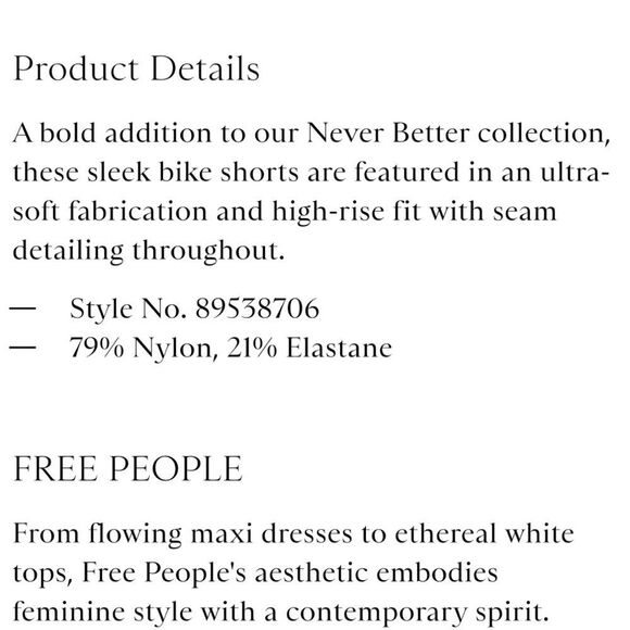 FP MOVEMENT LADIES BIKE SHORTS FOR THE NEVER BETTER COLLECTION ULTRA SOFT NWOT - Picture 8 of 10